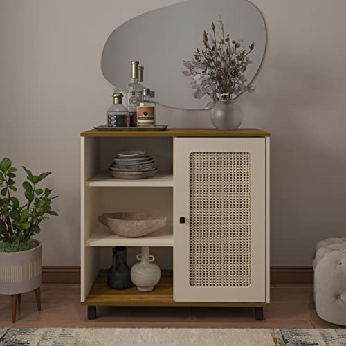 Artely Buffet Charlotte com 1 Porta, Pinho/Off White