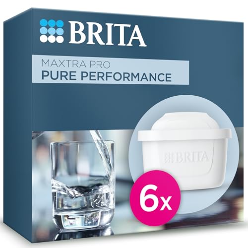 BRITA MAXTRA PRO Pure Performance Water Filter Cartridge - 6 Pack - Original BRITA Refill reducing impurities, Chlorine, PFAS