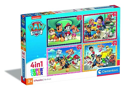 Clementoni - 4In1 Puzzle Paw Patrol, Kinderpuzzels, 3-5 jaar, 21513