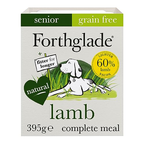 Forthglade Complete Natural Wet Dog Food - Grain Free Lamb with Vegetables (18 x 395g) Trays - Senior Dog Food 7 Years+