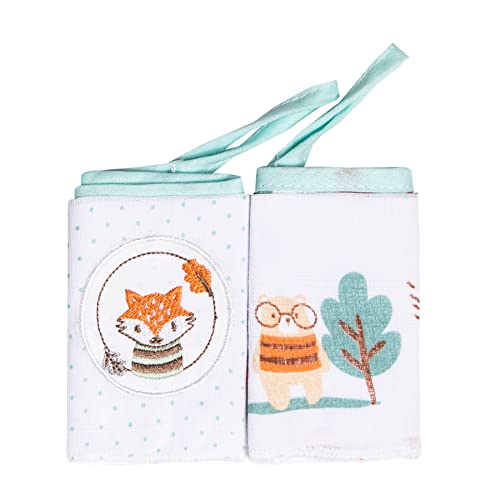 Papi Textil Paninho De Boca Bordados Karinho C/Prendedor De Chupeta 32Cm X 32Cm Contem 02 Un