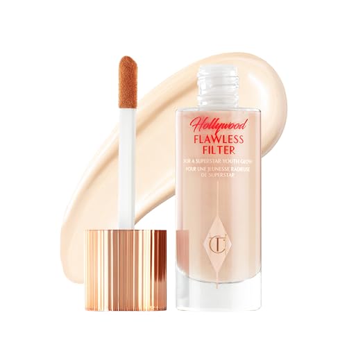 Charlotte Tilbury Hollywood Flawless Filter - Multi‑Use Makeup Primer, Complexion Booster & Illuminating Liquid Highlighter with Sheer Coverage - Smooths & Blurs Skin - 1 Fair