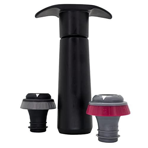 Handheld Vacuum Pump with Noise Indicator + 2 Stoppers with Date Display