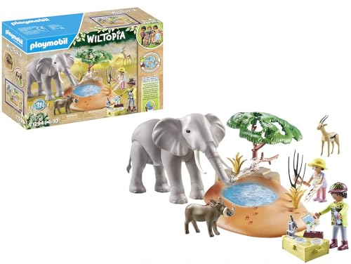🔥 STARKER PREIS (-37%) PLAYMOBIL Wiltopia 71294 Spritztour zum Wasserloch, aufregendes Safari-Erlebnis mit tierischem Lerneffekt, nachhaltiges Spielzeug für Kinder ab 4 Jahren