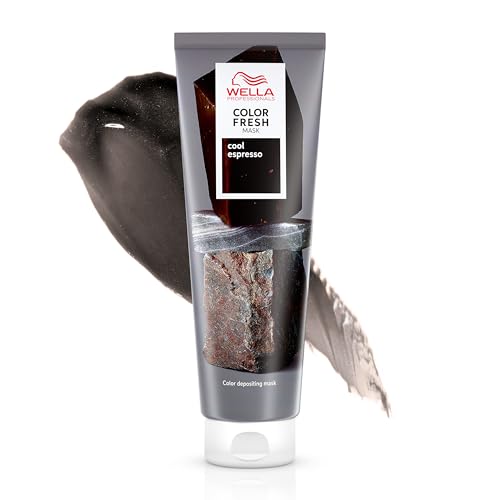 Wella Professionals Color Fresh Mask | Cool Espresso | Natural Shade | Hair Color-Depositing Mask | Vegan Formula with Avocado Oil | Zero Damage | Silicone Free | 5 Fl Oz