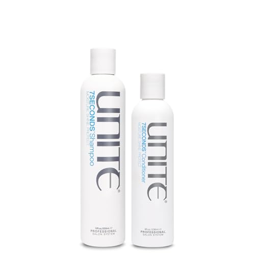 UNITE Hair – 7SECONDS Shampoo & Conditioner – Hydrates, Shines, Protects UV/Heat Damage, 10oz, 8oz