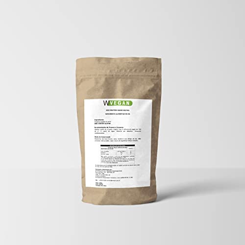 Rice Protein 1kg Sem Sabor Neutro 1 Kilo Quilo WVegan Proteina de Arroz Vegano