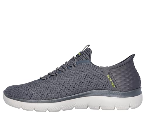 Skechers Men's Summits High Range Hands Free Slip-in Sneaker, Charcoal, 10.5 Wide