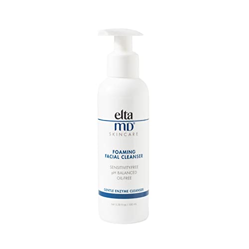 EltaMD Foaming Facial Cleanser Face Wash, Gentle Foaming Face Wash and Makeup Remover, Oil Free, 3.38 oz Pump