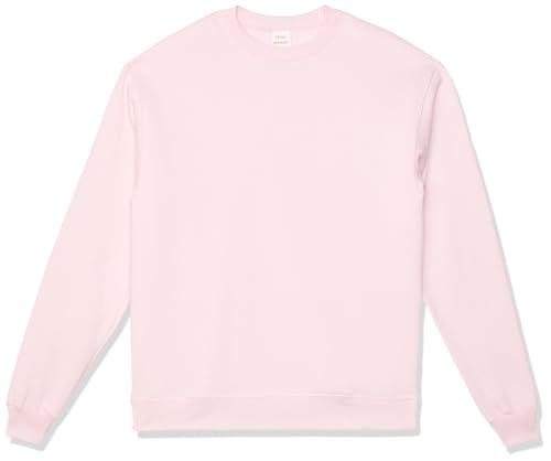 Hanes Men's EcoSmart Fleece, Pullover Crewneck Sweatshirt, 1 or 2 Pack, Pale Pink-1 Pack, Medium