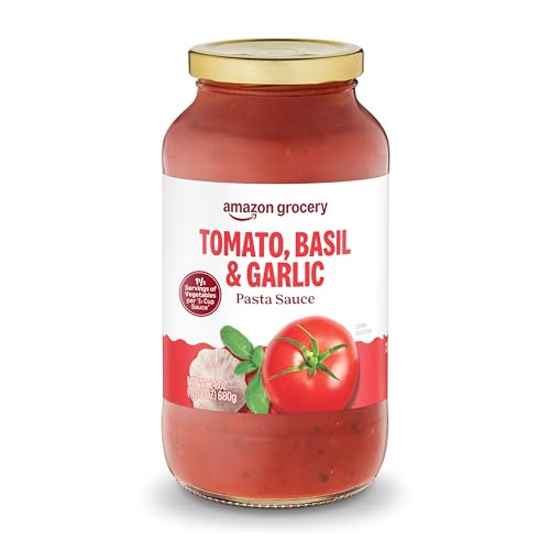 Amazon Grocery, Tomato, Basil, & Garlic Pasta Sauce, 24 Oz (Previously Amazon Fresh, Packaging May Vary)