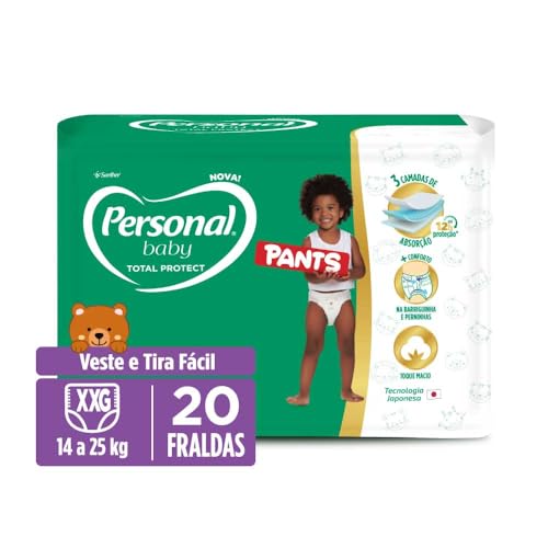 RECORRÊNCIA Personal Fralda Baby Total Protect Pants Super XXG, 20 Unidades!