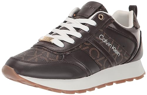 Calvin Klein Women's Carlla3 Sneaker, Brown Multi 211, 6.5