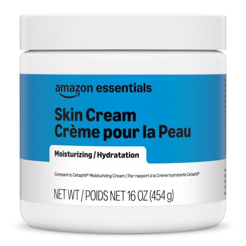 Amazon Basics Moisturizing Cream for Face and Body, Fragrance-Free, with Ceramides, 16 Ounces