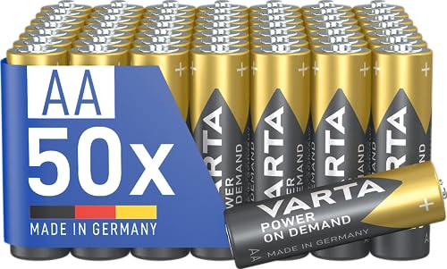 (-24%) VARTA Batterien AA, 50 Stück Vorratspack, Power on Demand, Alkaline, 1,5 V