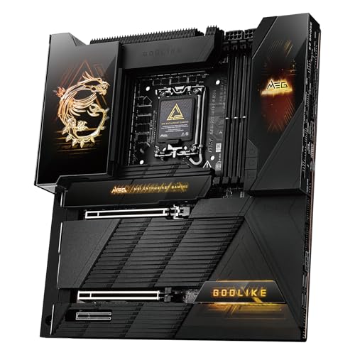 MSI MEG X870E GODLIKE, E-ATX - Supports AMD Ryzen 9000/8000/7000 Processors, AM5 - Dynamic Dashboard III, EZ Slide M.2, 110A SPS, DDR5 Memory (9000+ M