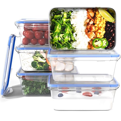 (-72%) classbach Frischhaltedosen mit Deckel, 6er Set, 100 Prozent dicht, Meal Prep Boxen, für Mikrowelle Spülmaschine Gefrierfach geeignet, Gefrierbehälter, Food Container, Gefrierdosen, C-FHD 4023 K