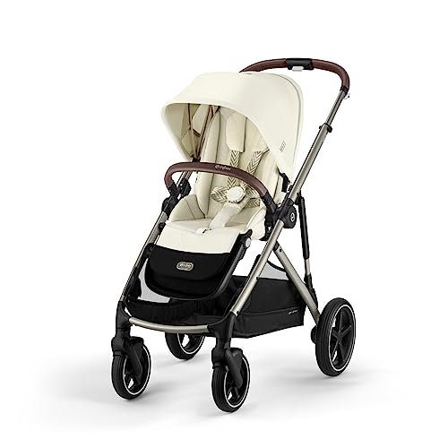 Cybex Gazelle S Stroller Modular Double for Infant and Toddler Includes Detachable Shopping Basket Over 20+ Configurations Folds Flat Easy Storage, Seashell Beige, 1.0 Count, 28.4 pounds