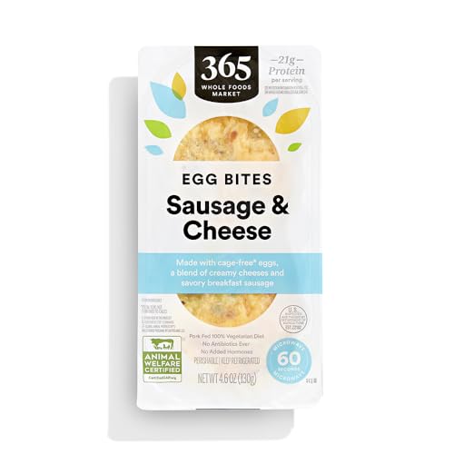 365 By Whole Foods Market, Egg Bites, Sausage & Cheese, 4.6 Ounce