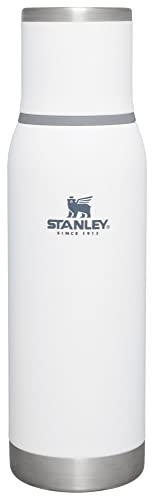 Stanley Adventure-To-Go Vacuum Bottle 25 oz | Wide Mouth with Leakproof Cup Lid | Keep Drinks Hot or Cold | Packable for Travel | Insulated Stainless Steel Thermal Bottle | BPA-Free | Polar