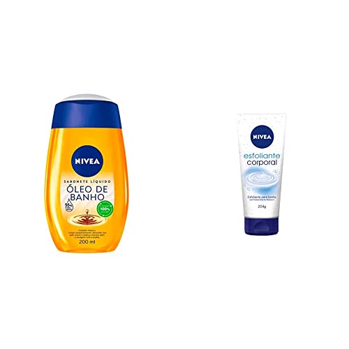 NIVEA Kit Sabonete Líquido Óleo de Banho + Esfoliante Corporal