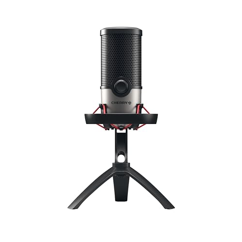 (-50%) CHERRY UM 6.0 Advanced, USB-Mikrofon für Streaming, Podcast, Schwarz-Silber