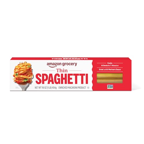 Amazon Grocery, Thin Spaghetti Pasta, 16 Oz (Previously Amazon Fresh, Packaging May Vary)