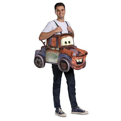 Tow Mater Costume, Official Disney Cars Deluxe 3D Adult Costume Adult, One Size