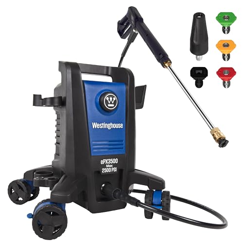Westinghouse ePX3500 Electric Pressure Washer, 2500 Max PSI 1.76 Max GPM with Anti-Tipping Technology, Onboard Soap Tank