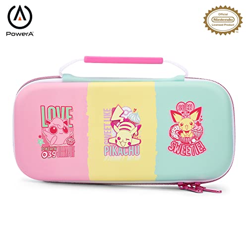 PowerA Étui de Protection pour Nintendo Switch, Switch- Modèle OLED et Nintendo Switch Lite- Pokémon : Sweet Friends, Housse de Protection, Étui de Console, Accessoires, Rangement, Licence Officielle