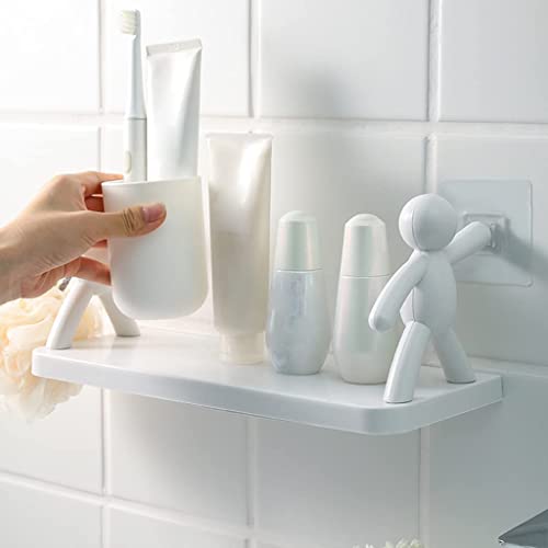 Arto Zoozoo Wall Rack Shelves for Living Room Bedroom Bathroom Toilet Home Kitchen Office Accessories Items New Gadgets Storage Organizer Shelf Adhesi