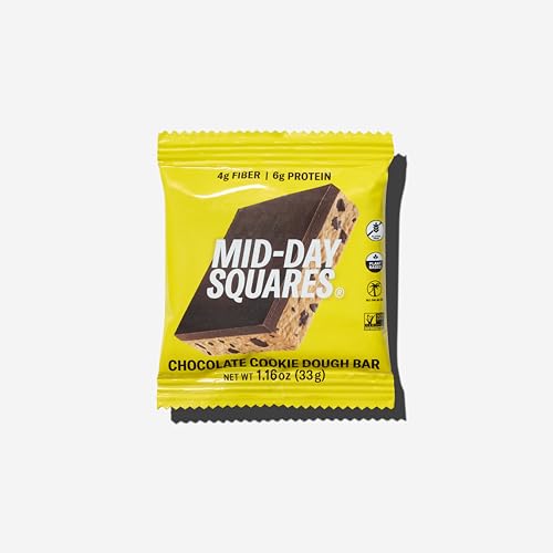 Mid-Day Squares, Functional Plant Based Chocolate Bar, Cookie Dough, 1.16 Ounce