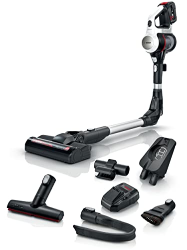 (-32%) Bosch Akku-Staubsauger Unlimited 7 BSS715CARP, kabellos, Knickrohr, Hygiene-Filter, 10 Jahre Motorgarantie, 5.0 Ah Akku, Schnellladegerät, XXL-Polsterdüse, Turbostufe, Made in Germany, weiß