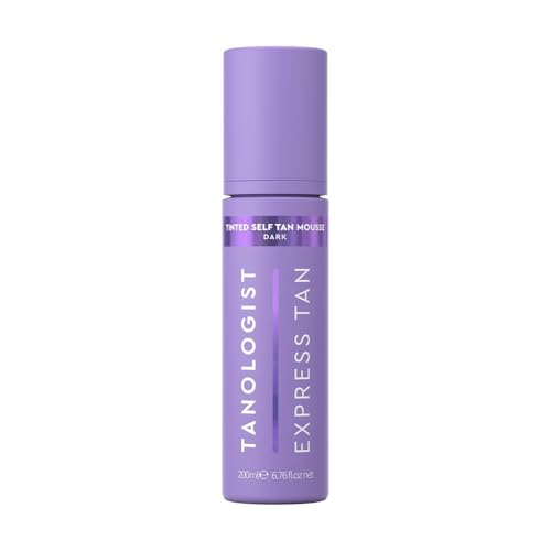 Tanologist Dark Self Tan Mousse, Tinted Self-Tanning Mousse, Streak-Free, Natural Glow, No Fake Tan Smell Or Orange Tone, Long Lasting, Clean Ingredients, Vegan, 6.76 fl. oz/200 ml Bottle