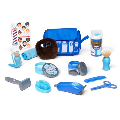 Melissa & Doug Barber Shop for Kids Role Play Toys for 3+ Year Olds | Hairdresser Role Play for Children | Barber Playset | Montessori Kids Activities