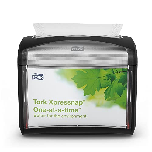 Tork Xpressnap Napkin Dispenser Black, N4 Compatible, Signature Range 4-Pack (6232100)Modern Metal Napkin Rings Set of 