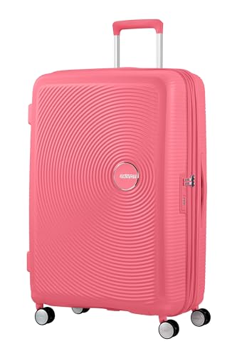 (-32%) American Tourister Soundbox - Spinner L Erweiterbar Koffer, 77 cm, 97/110 L, Rosa (Sun Kissed Coral)