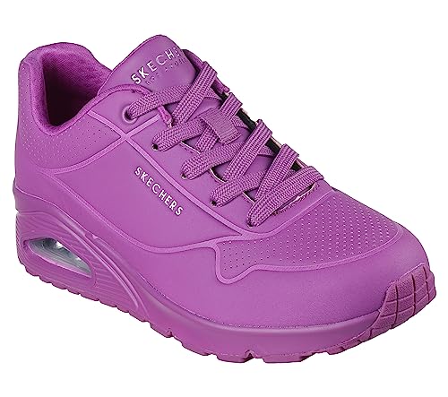 (-25%) Skechers Damen UNO Stand ON AIR, Magenta Durabuck/Mesh, 38 EU