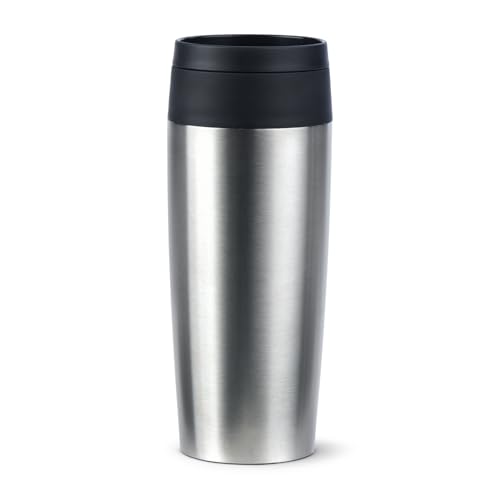 (-68%) Emsa N20201 Travel Mug Classic Isolierbecher 0,36 Liter | neuer Komfort-Schraubverschluss | Edelstahl | 4h heiß und 8h kalt | 100% dicht | spülmaschinenfest | 360°-Trinköffnung | Edelstahl