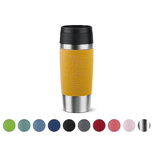 (-65%) Emsa N20208 Travel Mug Classic Isolierbecher 0,36 Liter | neuer Komfort-Schraubverschluss | Edelstahl | 4h heiß und 8h kalt | 100% dicht | spülmaschinenfest | 360°-Trinköffnung | Senfgelb