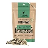 Vital Essentials Freeze Dried Minnows Dog Treats | Single Ingredient | Premium Quality | Grain Free Treats for Dogs, 1 oz Bag