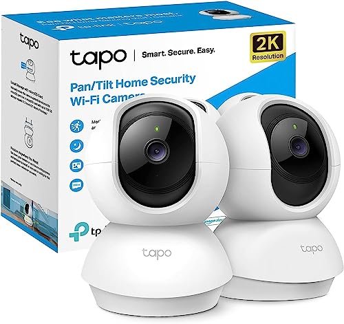 Tapo C210P2 Cámara de Vigilancia WiFi Interior 360º (2K, pack 2)