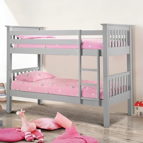 Julian Bowen Barcelona Bunk - Dove Grey Beds