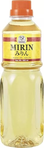 52USA Mirin, Japanese Mirin Cooking Wine, 16.9 FL OZ (Pack of 1), Red Rice Cooking Wine & Seasoning Homemade Sauces, Marinades, Glazes, Salad Dressings, Sushi Rice, Ramen Noodles, Less Sugar and Less Calories, Made with Natural Sugar