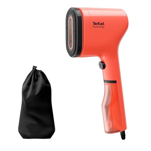 (-50%) Tefal DT2022 Pure Pop Dampfbürste | 1300 W | 70 ml Wassertank | entfernt bis zu 99,99% der Viren/Bakterien/Keime | schnelles Aufheizen | 20 g/Min. kontinuierliche Dampfabgabe | Korallenrot/Schwarz