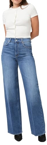 PAIGE Women's Sasha Jeans, Stefania Distressed, Blue, 28