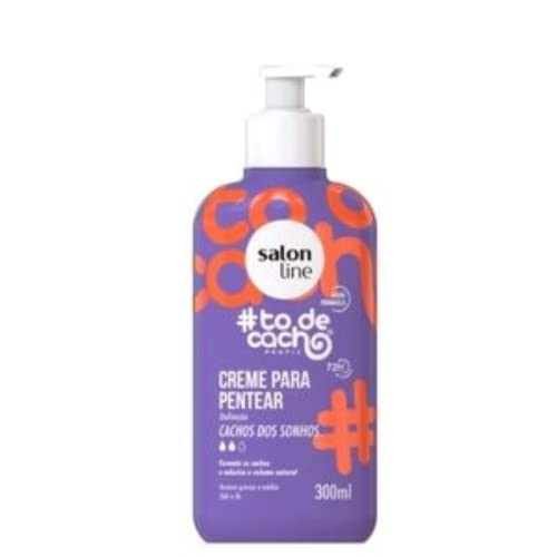 Salon Line, #TodeCacho, Creme de Pentear, Cachos dos Sonhos, Vegano - Para Cabelos Ondulados, Cacheados e Crespos, 300 ml