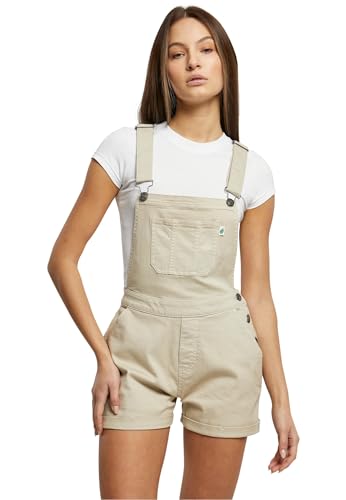 (-49%) Urban Classics Damen Jumpsuit Ladies Organic Short Dungaree Offwhite raw 3XL
