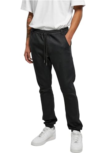 (-35%) Urban Classics Herren Hose Knitted Denim Jogpants realblack Washed M