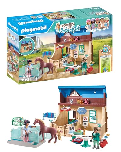 (-50%) PLAYMOBIL Horses of Waterfall 71352 Reittherapie & Tierarztpraxis, schnelle Heilung der kranken Tiere Dank Phil und Harleen, nachhaltiges Spielzeug für Kinder ab 5 Jahren